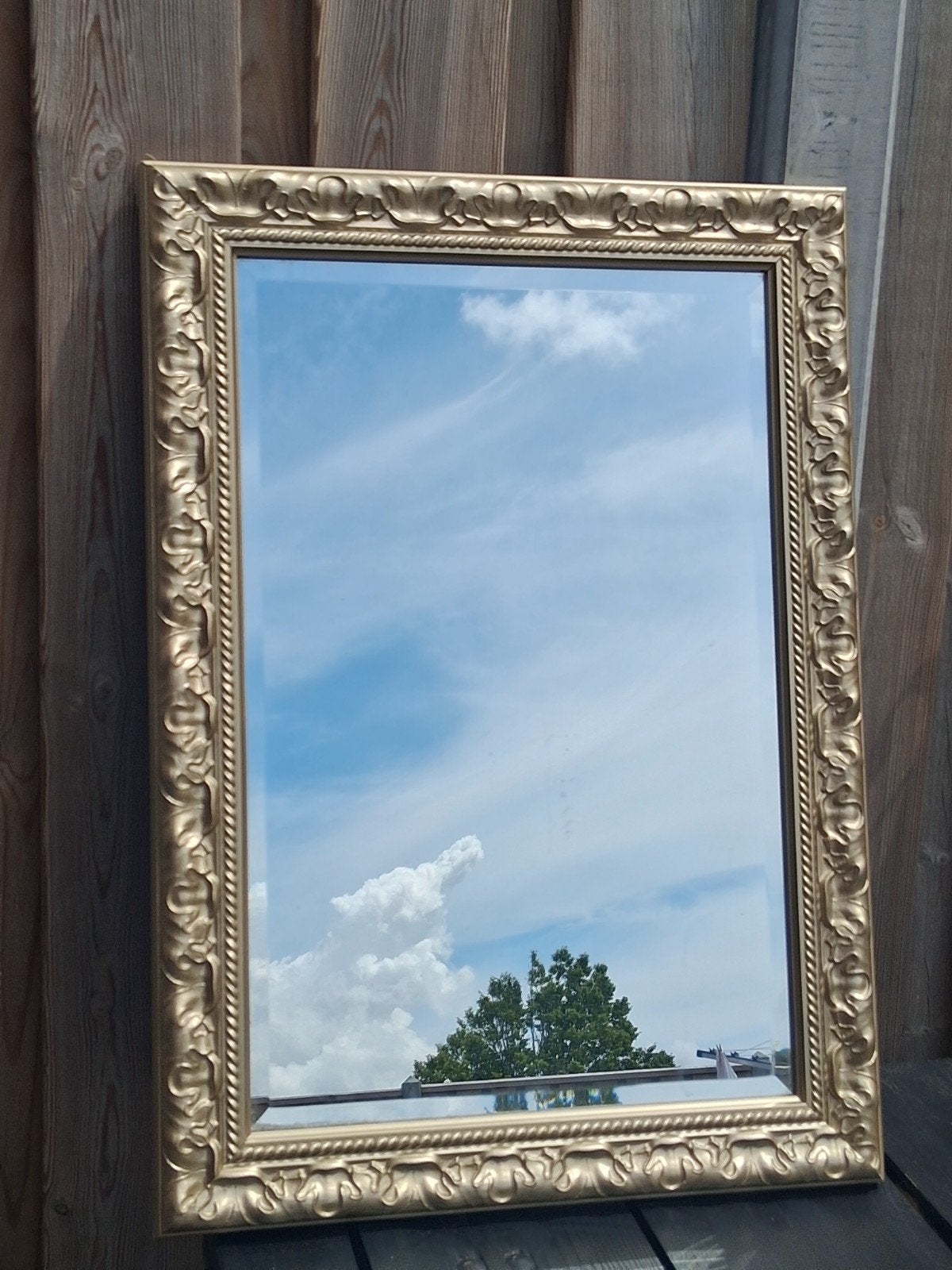 2 brocante spiegels, Antiek en Kunst, Ophalen, Rechthoekig