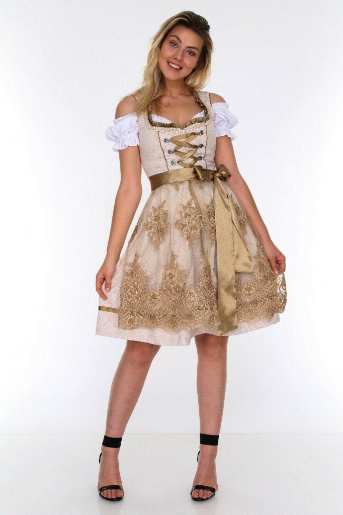 3-delige dirndl maat 34, 36, 38, 40, 42, 44, 46, 48, 50 & 52, Maat 46/48 (XL) of groter, Nieuw, Ophalen of Verzenden, Kleding