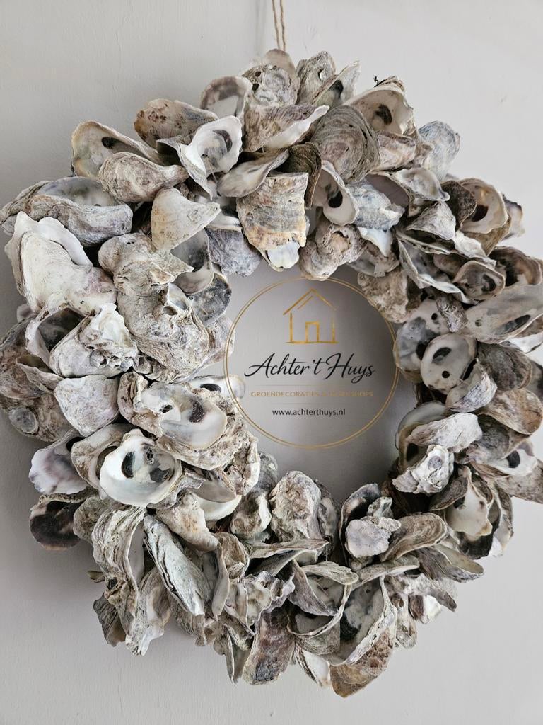 Schelpen Krans van Oesters - Decoratie, Ophalen of Verzenden, Nieuw