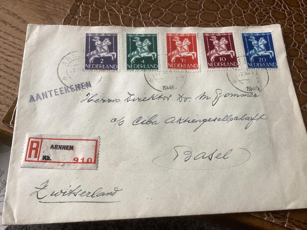 No1916 Voorloper Kinderzegels 17--12-1946 aangetekend, Postzegels en Munten, Postzegels | Eerstedagenveloppen, Ophalen, Beschreven