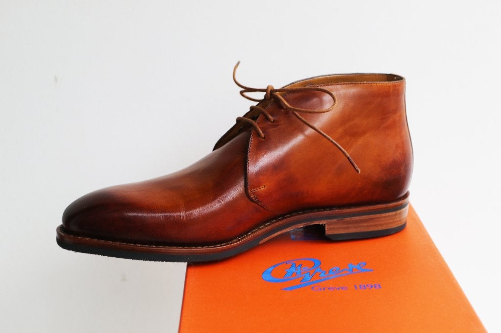 Nieuw in doos! Greve Tilburg chukkaboot in 6 J = 40, Greve Atelier, Bruin, Boots, Nieuw