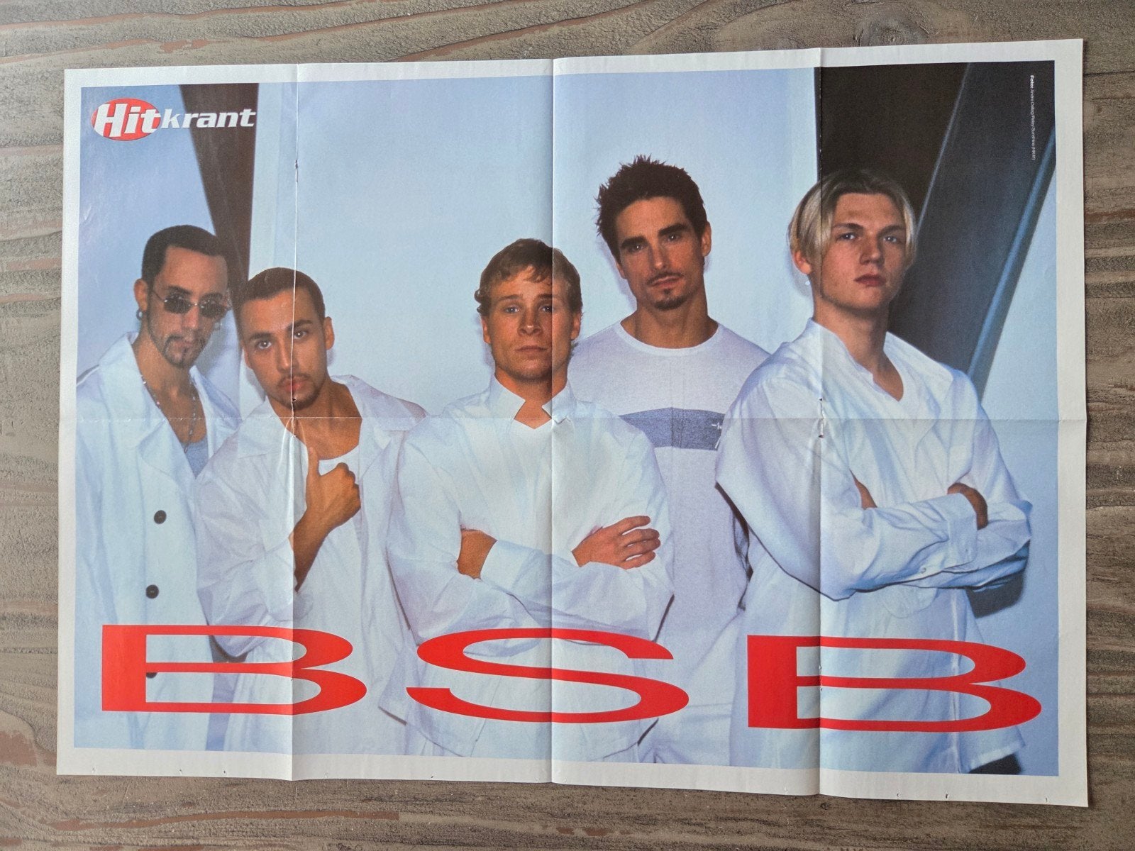 Backstreet Boys Poster - Vintage - 90s, Ophalen of Verzenden, Zo goed als nieuw, A1 t/m A3, Muziek