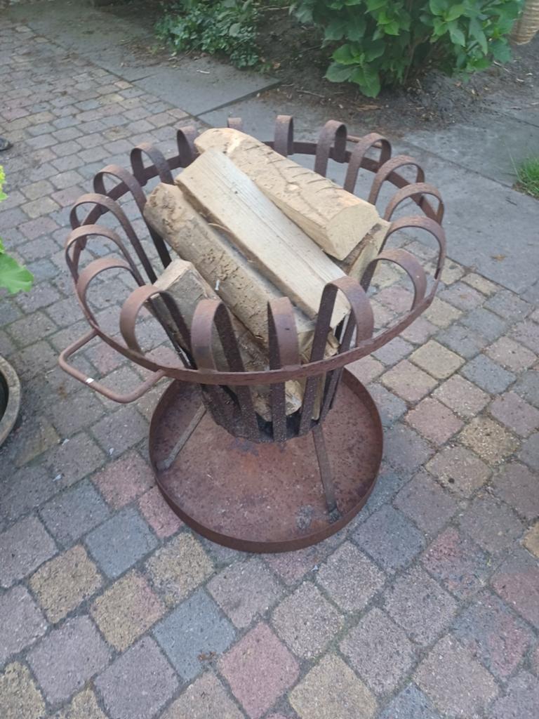 Vuurkorf, met onderplaat en rooster voor bbq, Ophalen of Verzenden