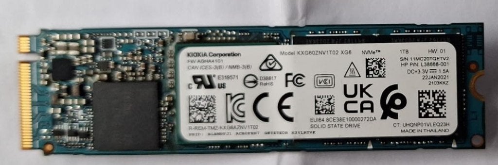 Laptop NvmE Kioxia XG8  1,024TB, Computers en Software, Harde schijven, Intern, KIOXIA, Verzenden, SSD