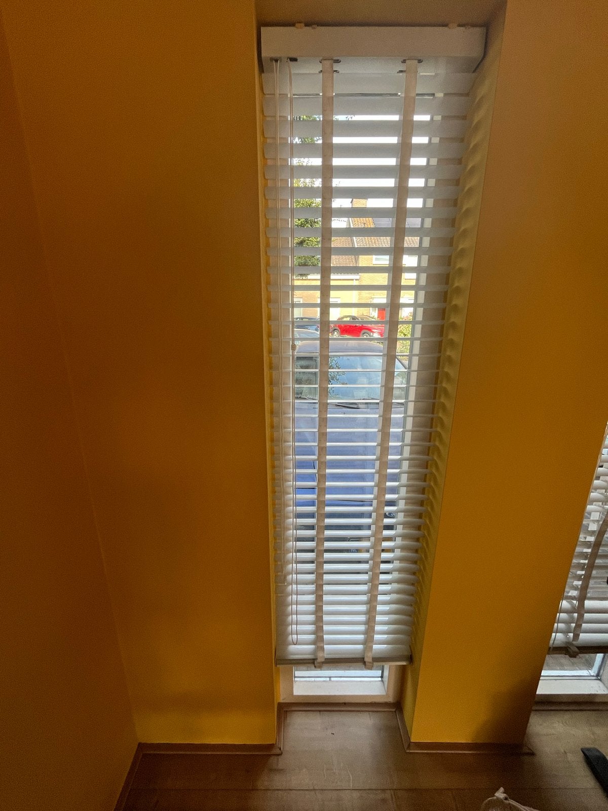 2x aluminium jaloezie luxaflex shutter wit 48x208 cm, Ophalen, Jaloezie, Gebruikt, Overige merken