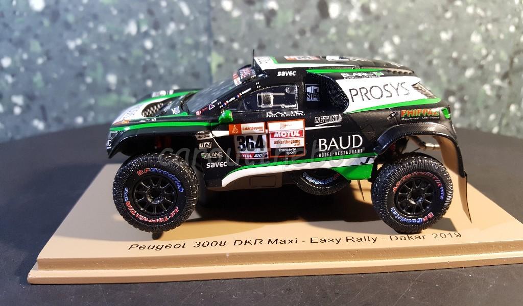Peugeot 3008 #364 Easy rally dakar 2019 1:43 Spark 052, Verzenden, Nieuw, Auto, Overige merken