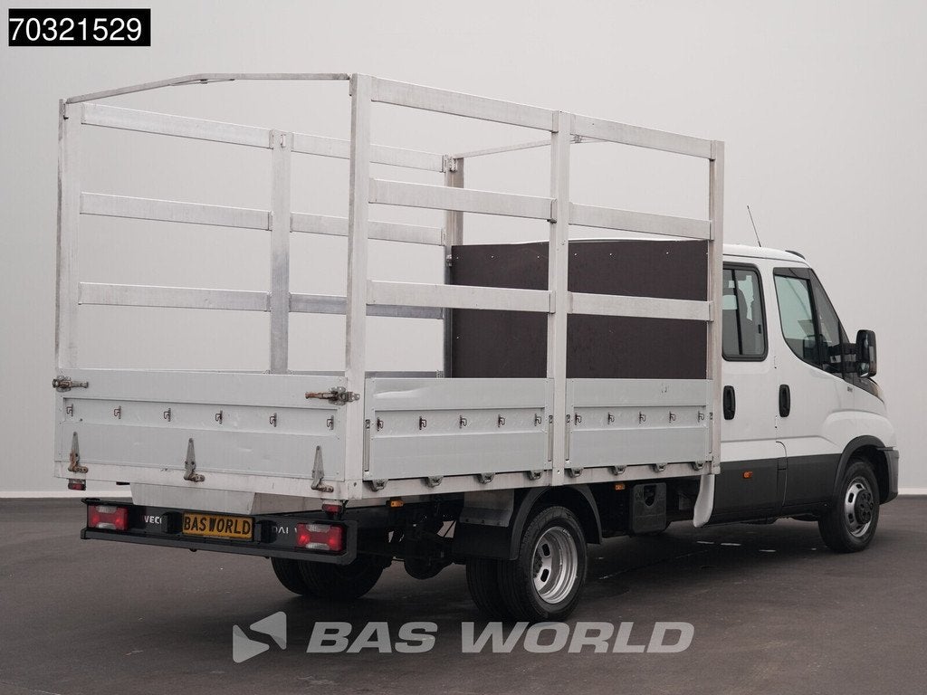 Iveco Daily 35C14 Dubbel Cabine Open Laadbak Huif Dubbelluch, Auto's, Bestelauto's, Stof, Gebruikt, Euro 6, Iveco