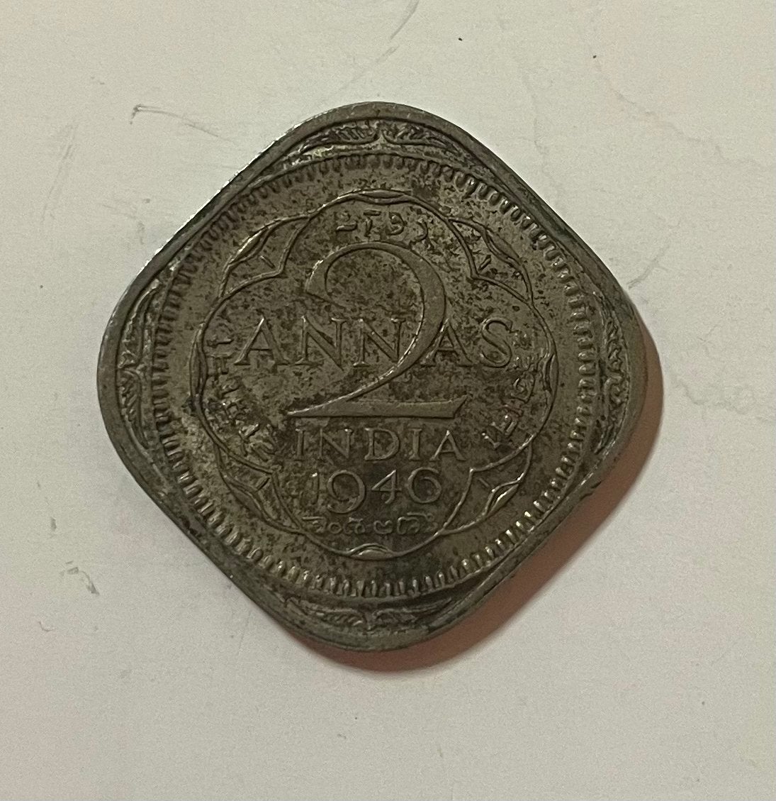 2 annas India 1946, Ophalen of Verzenden, Zuid-Azië