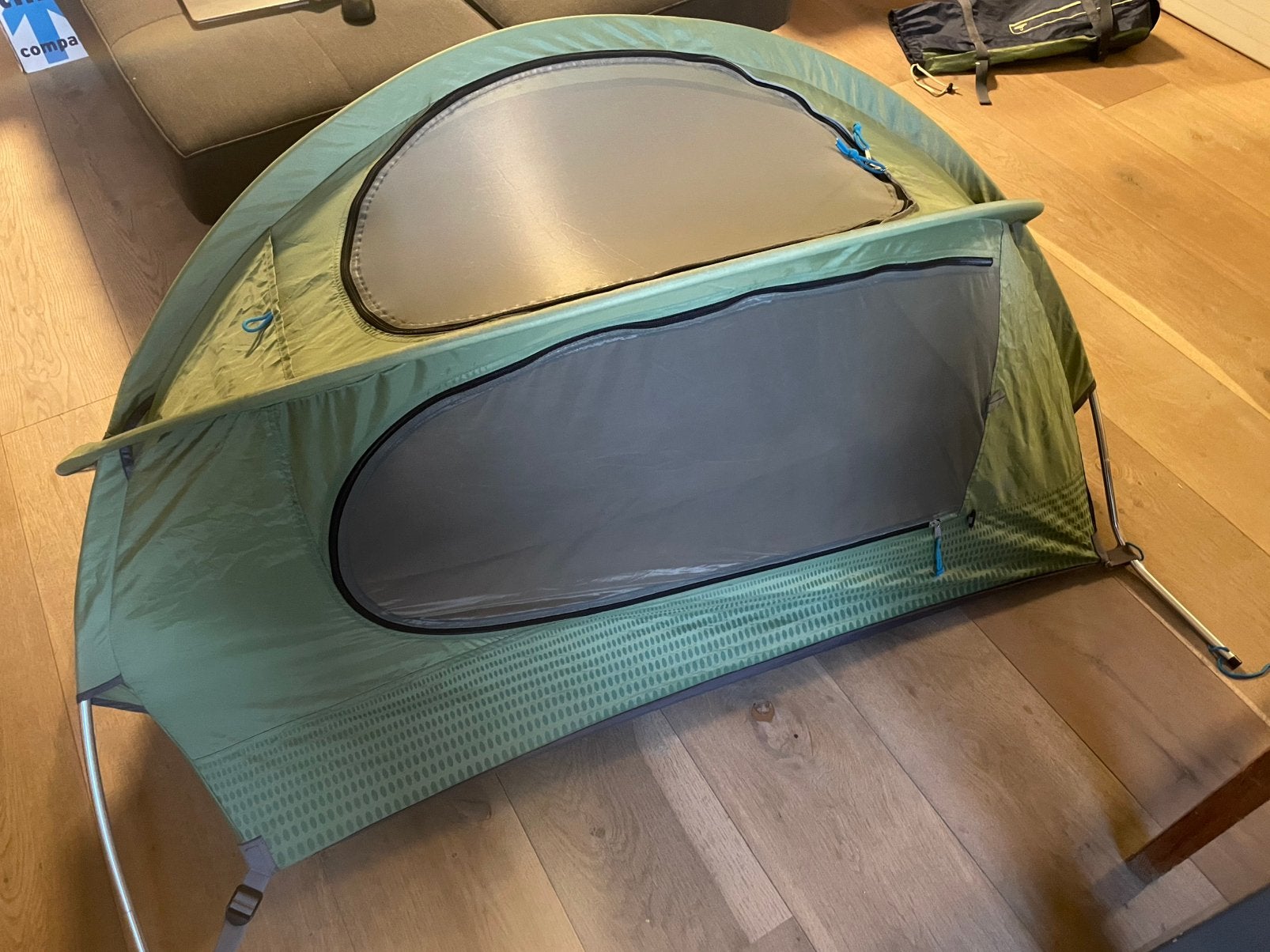 Nomad babytent, Ophalen, Gebruikt
