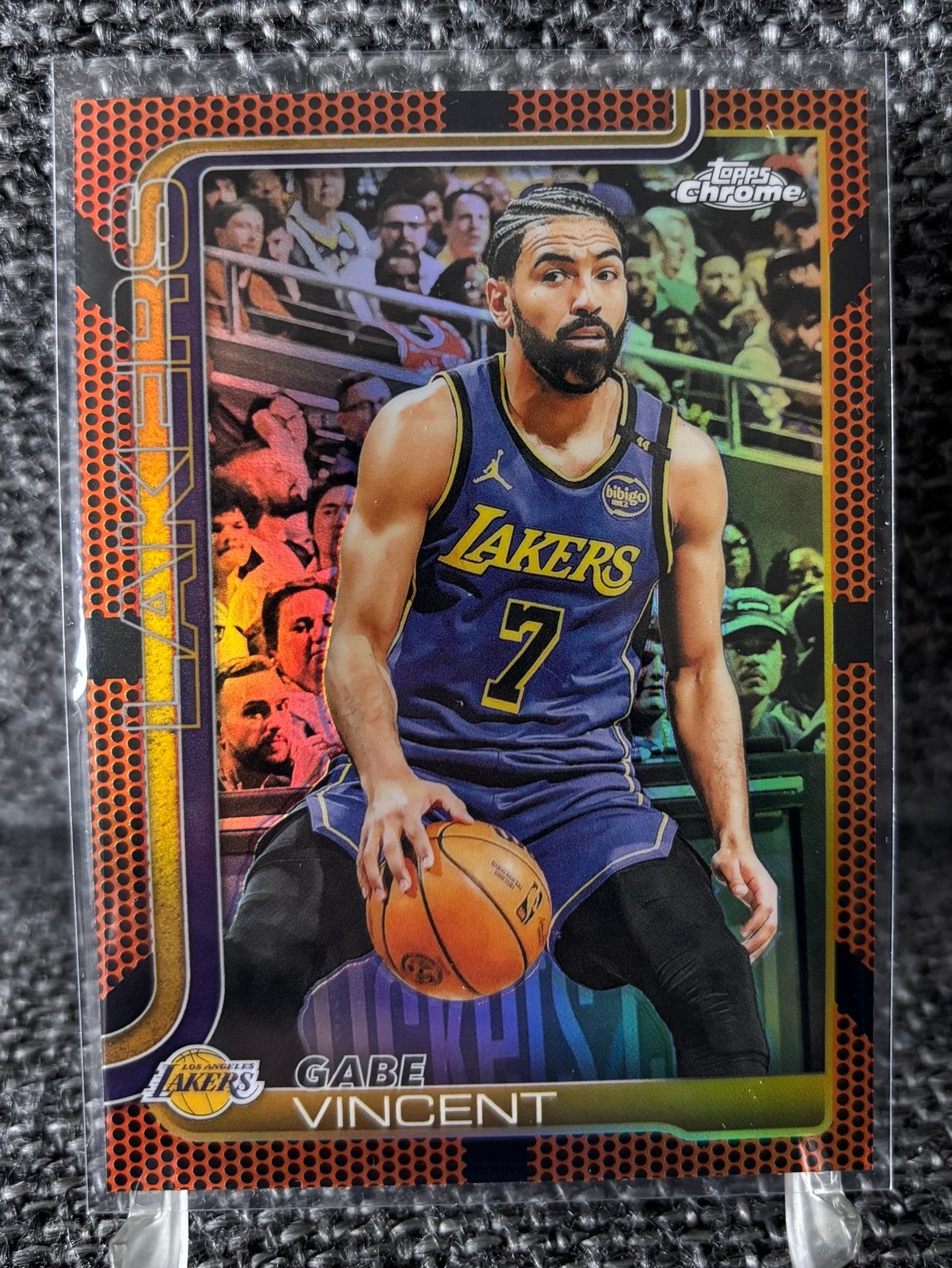 Gabe Vincent Los Angeles Lakers Topps Chrome NBA card, Ophalen of Verzenden, Nieuw, Plaatje