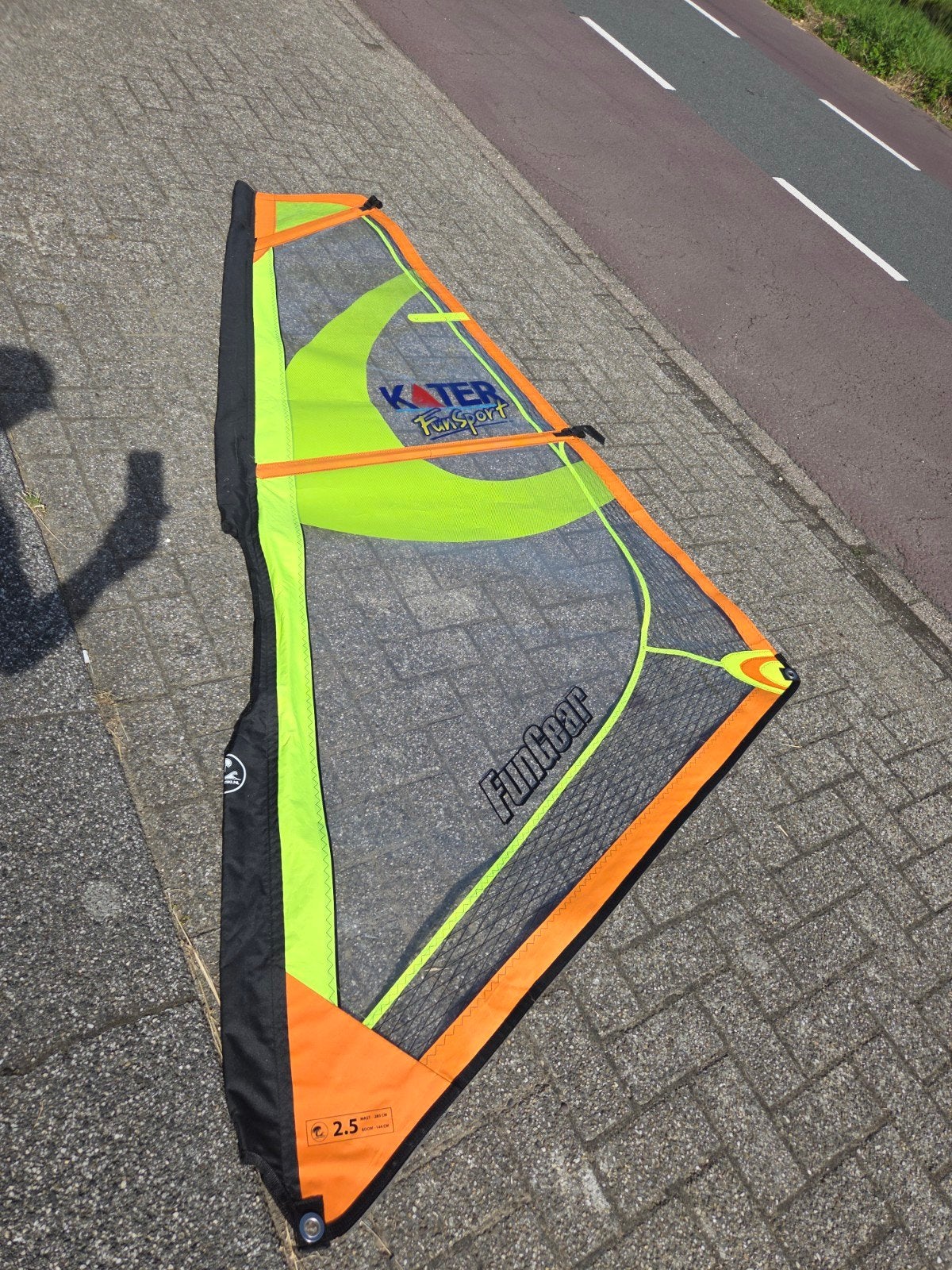Kinder surf zeil,mast en giek, Ophalen, Zeil