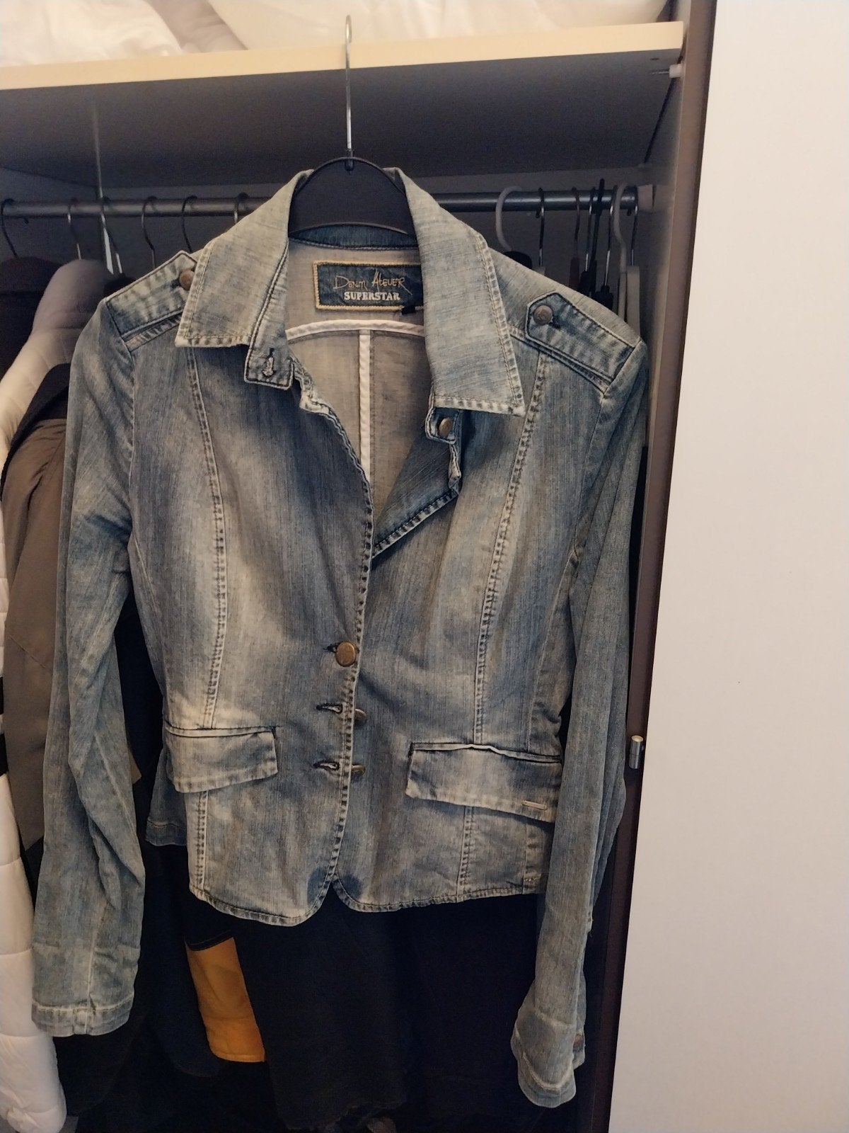 Denim Atelier Superstar spijkerjasje maat 38, Blauw, Denim Atelier Superstar, Jasje, Gedragen