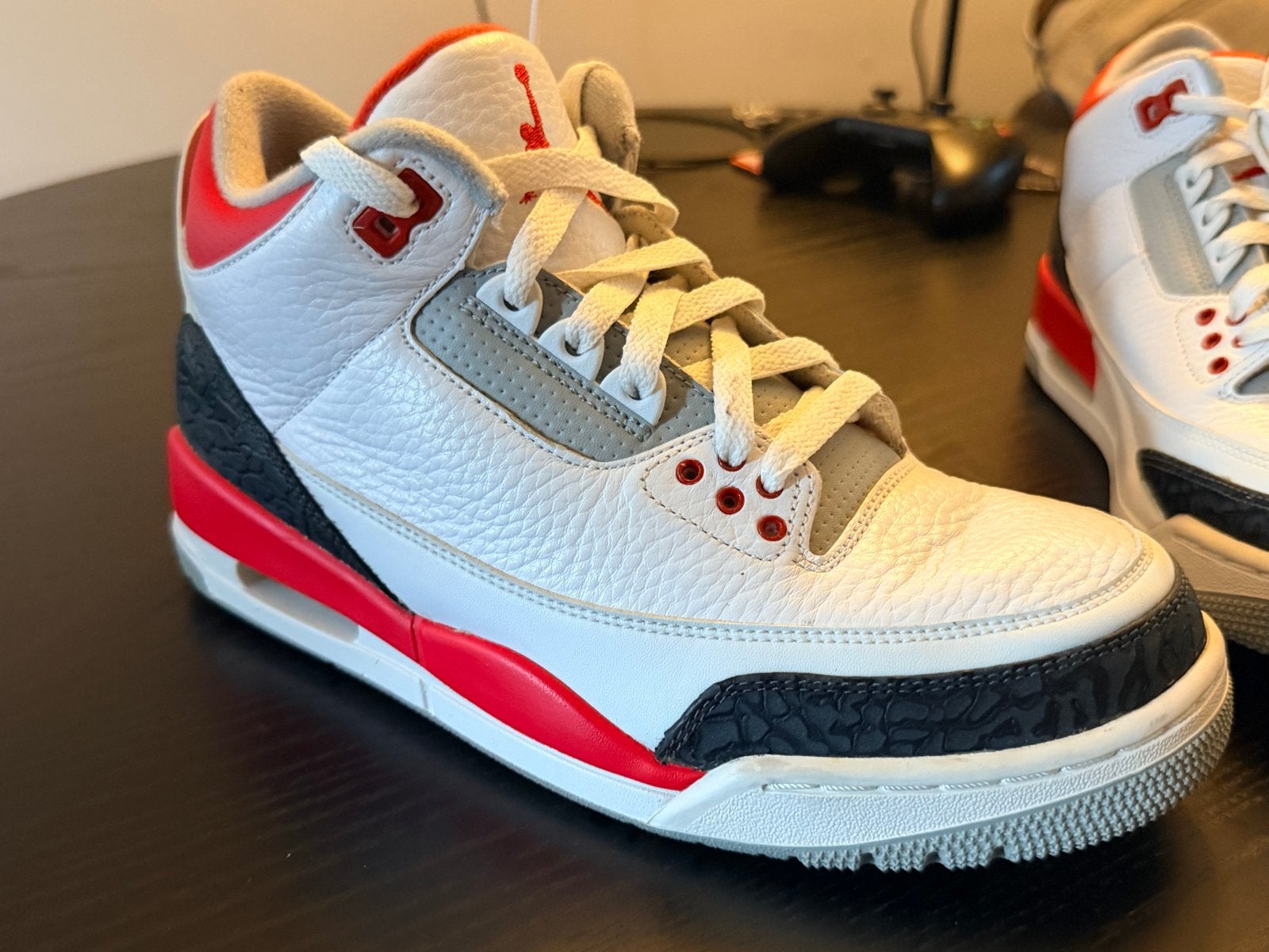 Air Jordan 3 Retro Fire Red (2013) - Maat 40,5, Ophalen of Verzenden, Gedragen, Wit, Sneakers of Gympen