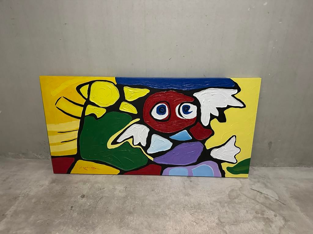 Modern Kleurrijk Schilderij L. Paramount - Handgeschilderd, Ophalen