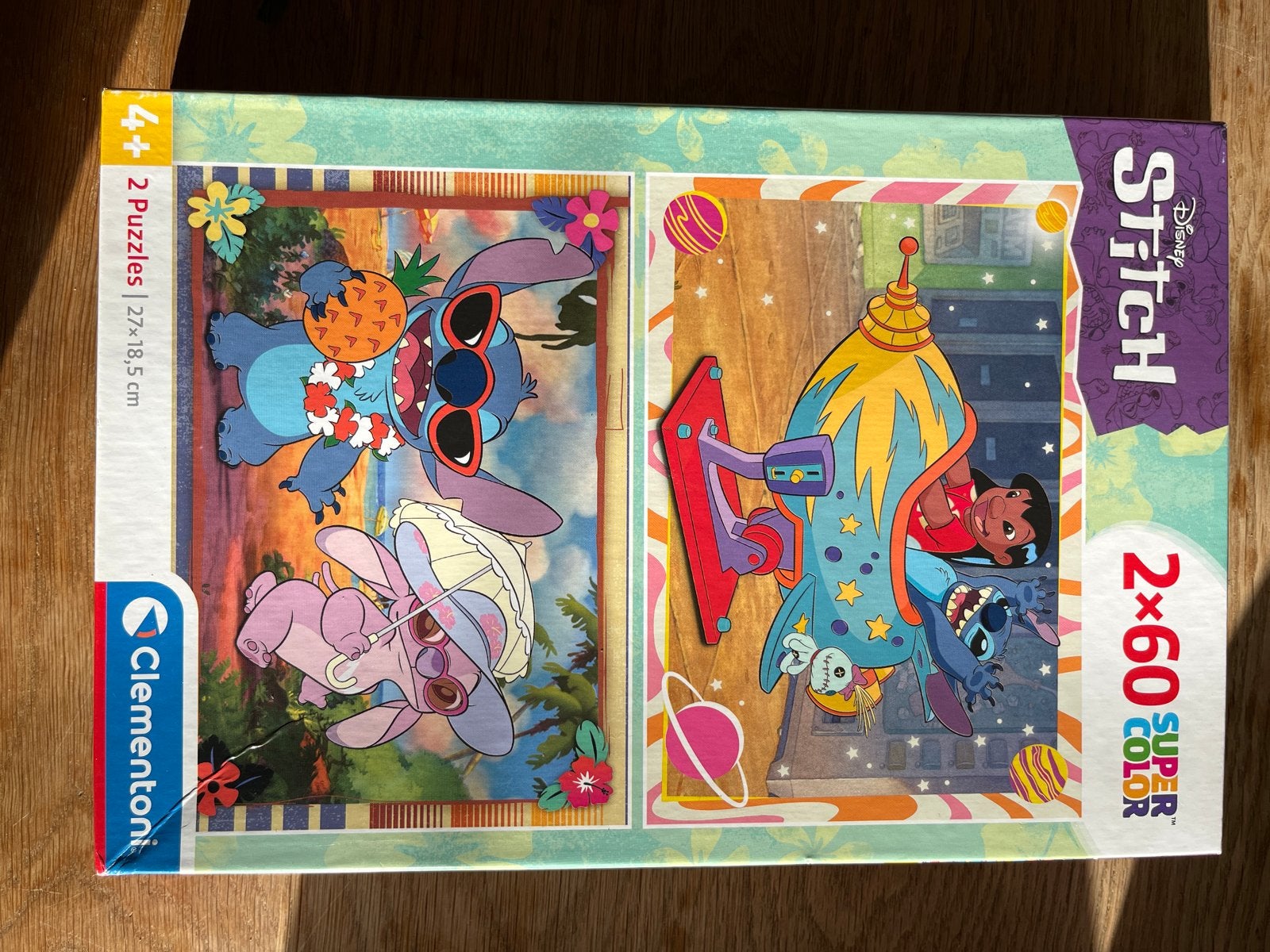 Stitch Puzzels 2x60 stukjes - Clementoni, Ophalen of Verzenden, Meer dan 50 stukjes, Nieuw, 4 tot 6 jaar
