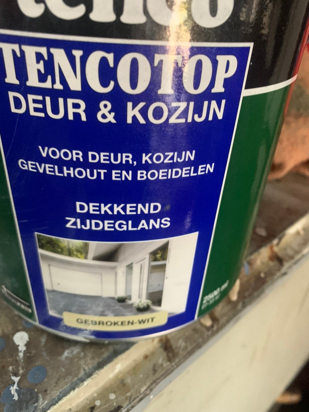 Tenco cremewit beits 5 liter zgan, Ophalen of Verzenden, Zo goed als nieuw, Wit, Beits