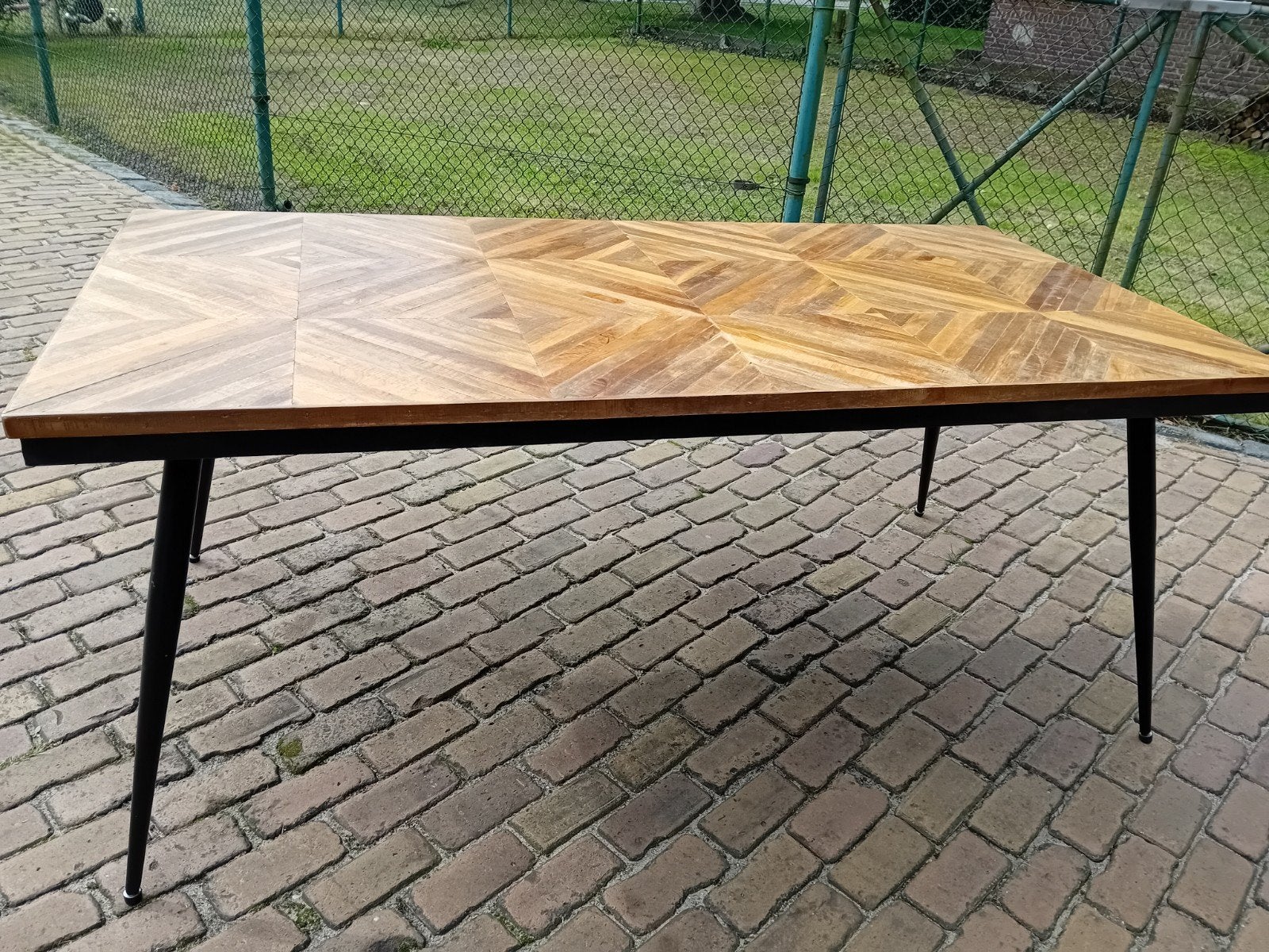 mooie degelijke zwaar tafel 1.80 bij 90, Ophalen of Verzenden, Zo goed als nieuw, Rechthoekig, 50 tot 100 cm
