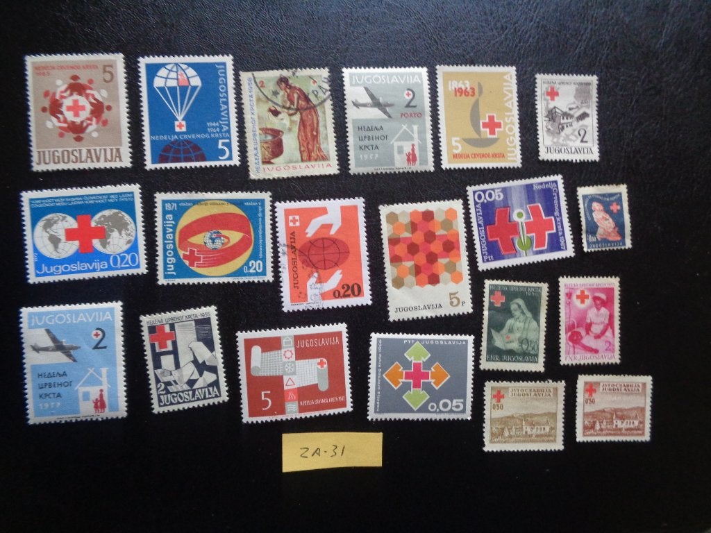 joegoslavie -diverse rode kruis zegels/meest postfris(za-31), Postzegels en Munten, Ophalen of Verzenden, Joegoslavië, Postfris