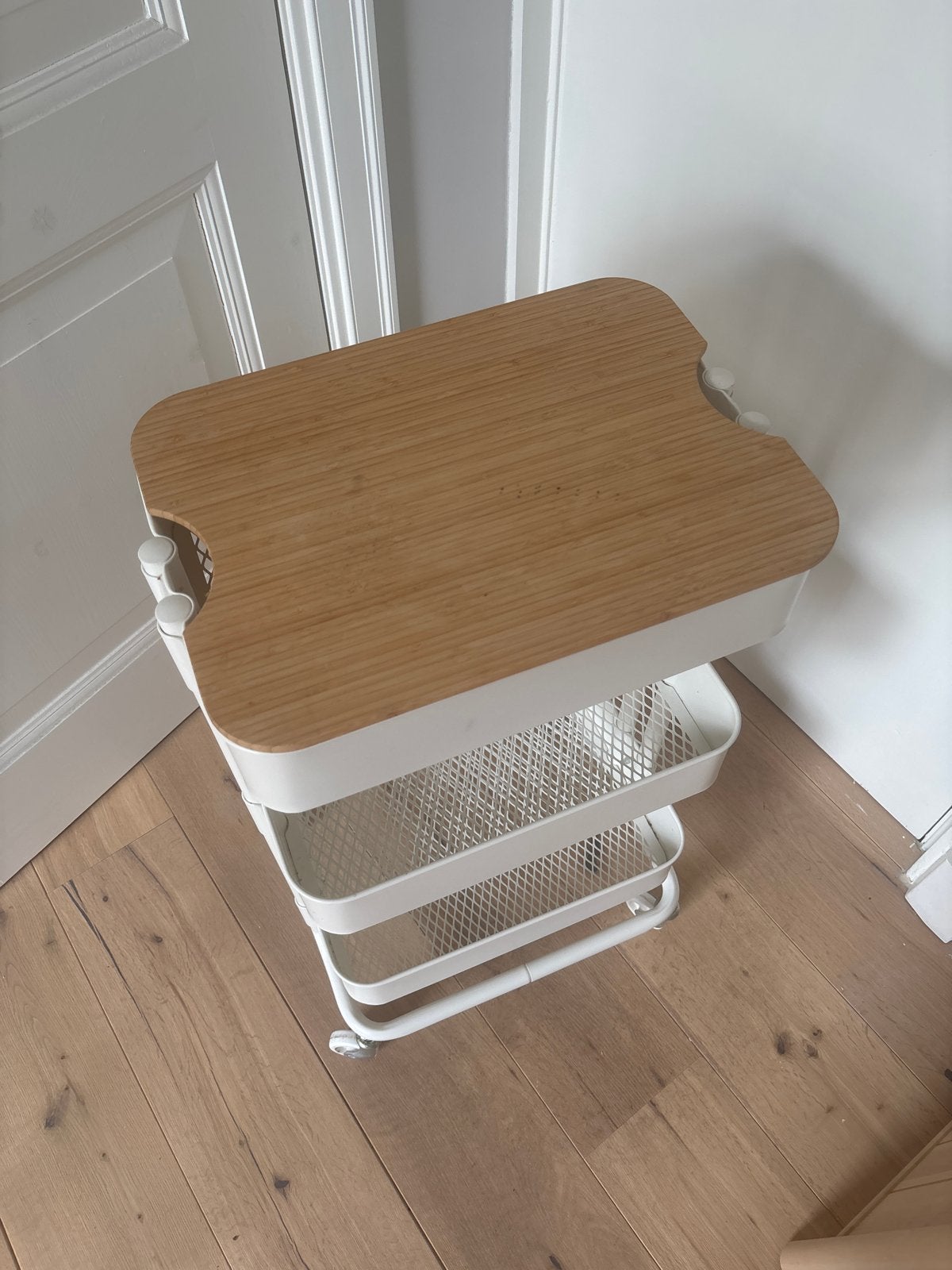 IKEA RÅSKOG roltafel met houten blad, Huis en Inrichting, Ophalen, Gebruikt