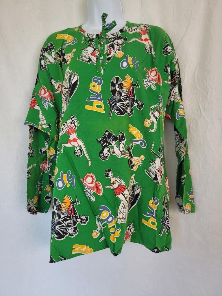 Grappig groen carnavals shirt mt M/L, Kleding | Heren, Carnavalskleding en Feestkleding, Zo goed als nieuw, Kleding, Carnaval