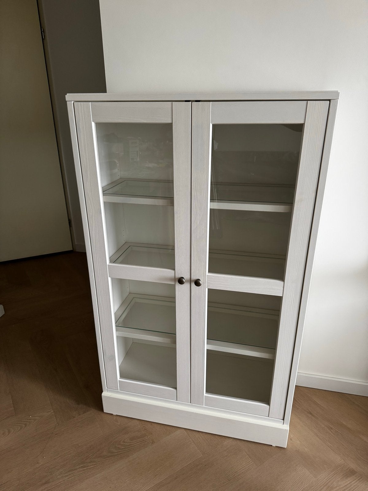 HAVSTA Ikea Glass-door cabinet, white, 81x35x123 cm, Ophalen, 100 tot 150 cm, 50 tot 100 cm, Zo goed als nieuw
