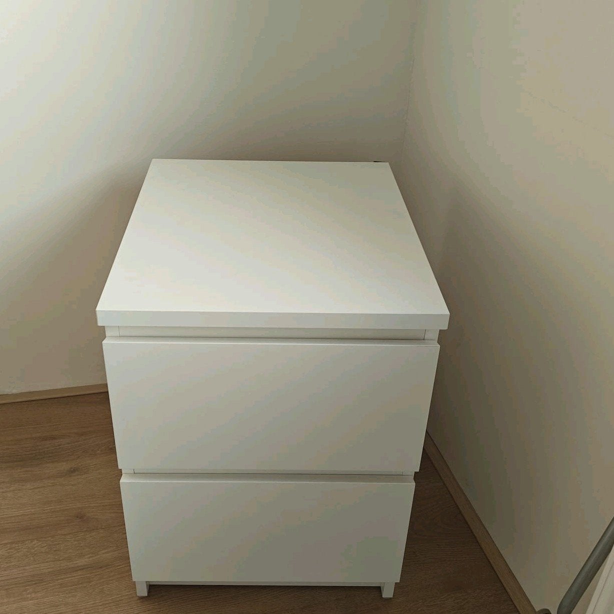IKEA kastje met 2 lades - wit, Ophalen, Minder dan 50 cm, Gebruikt, 1 of 2 laden