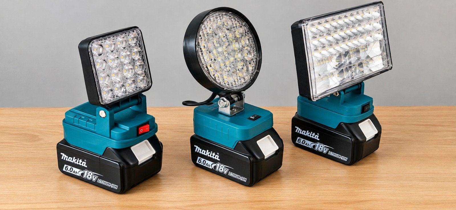 Nieuwe compacte LED-werklampen voor makita 18v accu's, Ophalen of Verzenden, Nieuw, Minder dan 50 watt, Lamp