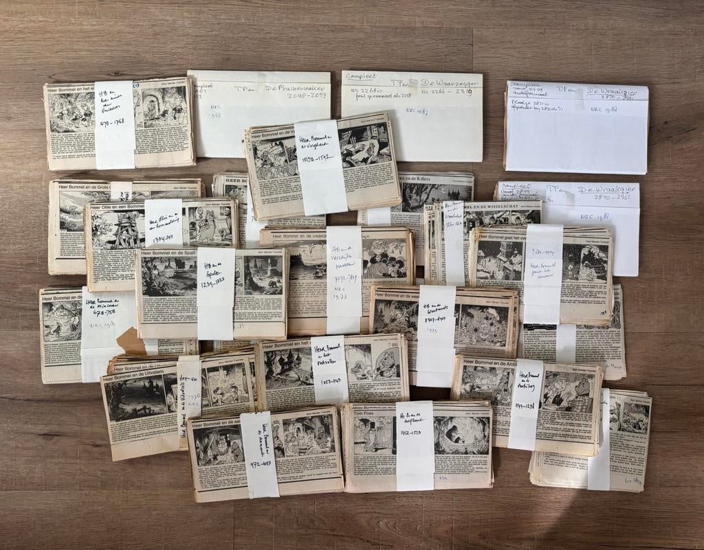 Krantenknipsels van tom poes en heer bommel jaren 40/70/80, Verzamelen, Tijdschriften, Kranten en Knipsels, Knipsel(s), Ophalen of Verzenden