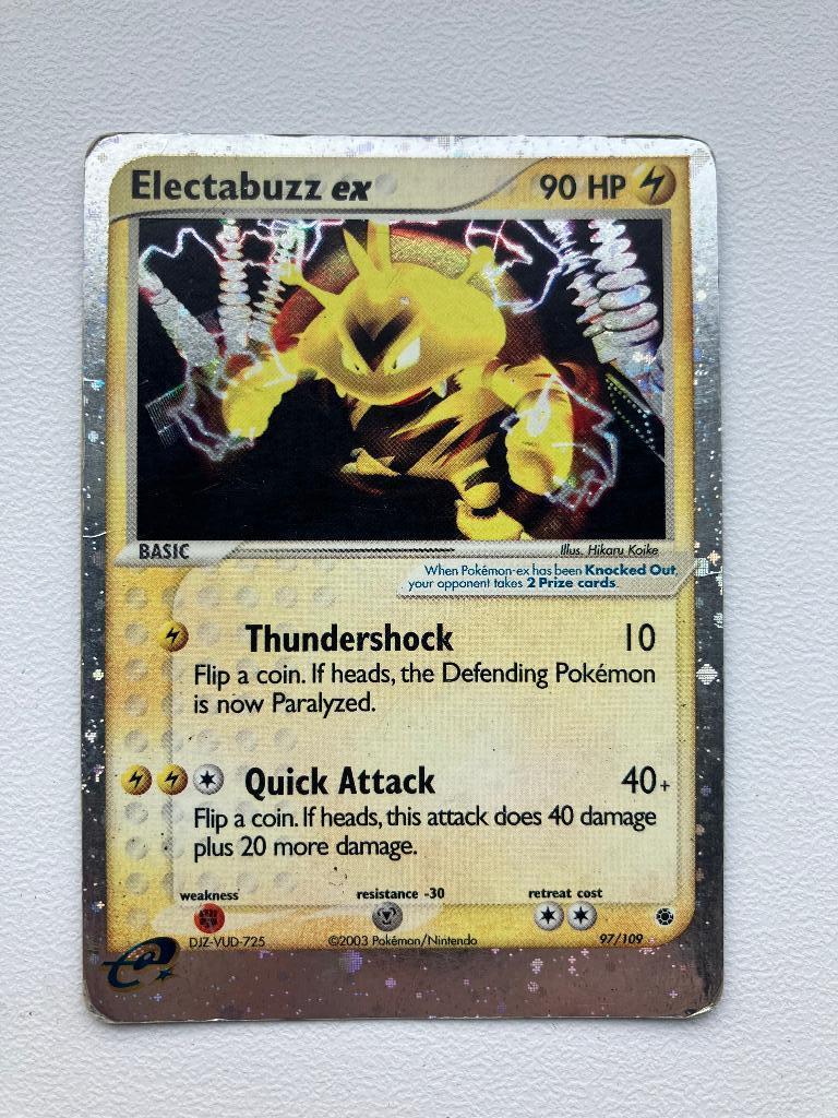Electabuzz EX Pokemon, Ophalen of Verzenden, Gebruikt, Losse kaart