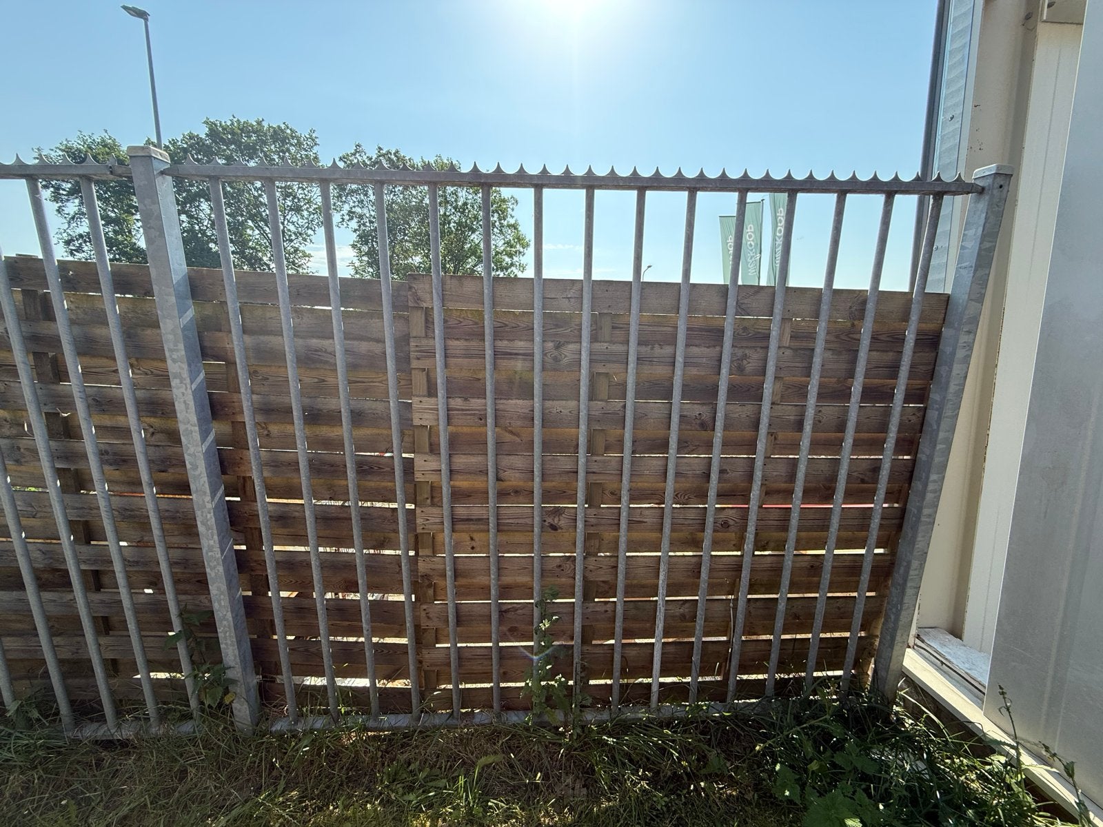 Spijlenhekwerk 2 meter hoog, Tuin en Terras, Tuinhekken en Hekwerk, Ophalen, Gebruikt, IJzer, Spijlenhekwerk