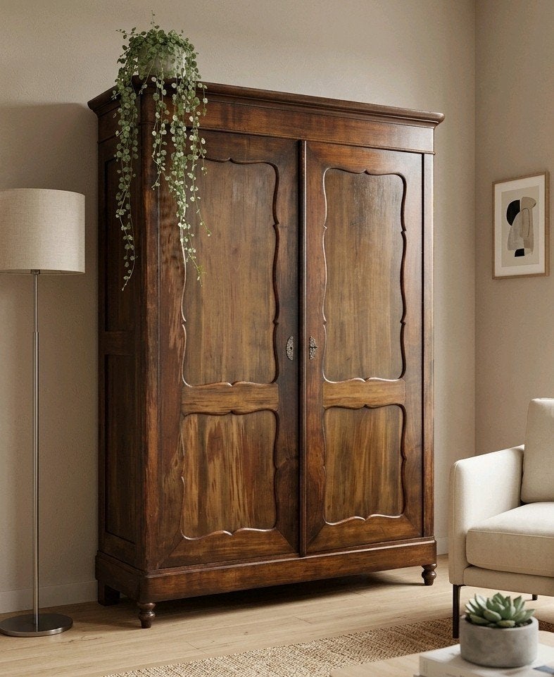 Antieke XL Biedermeier meidenkast vintage kast demontabel, Verzenden