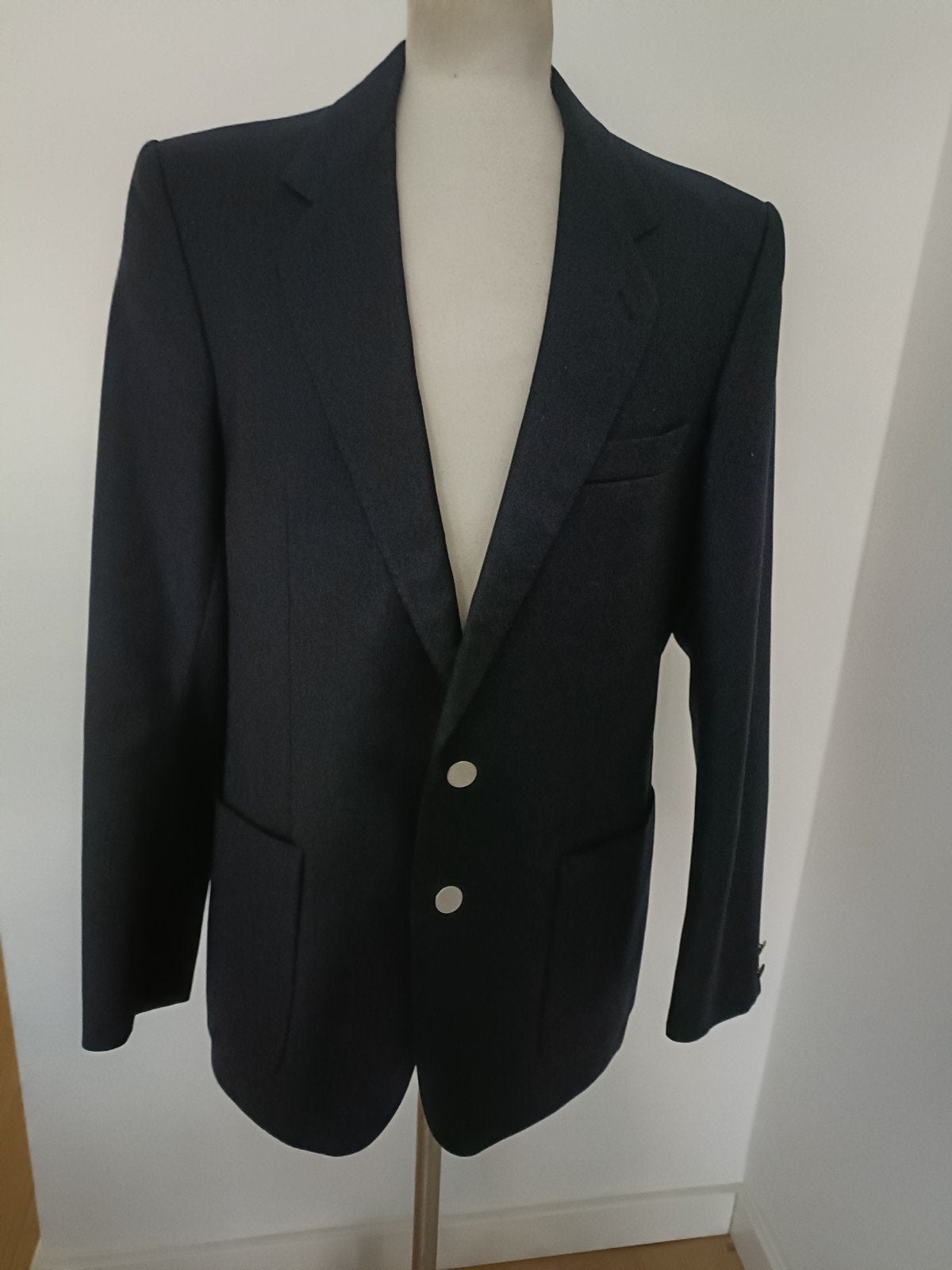 Colbert van zuiver scheerwol, Verzenden, Zo goed als nieuw, Maat 52/54 (L), Blauw