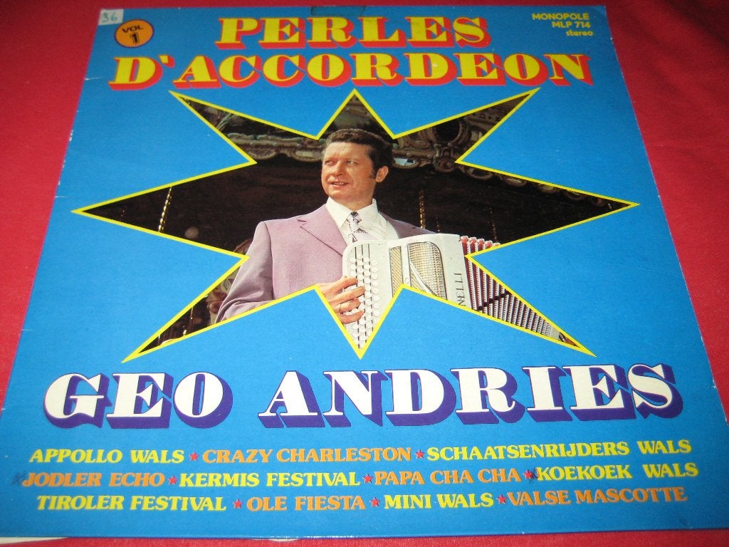 LP, Geo Andries: Perles d` Accordeon, Ophalen of Verzenden, Zo goed als nieuw, LP