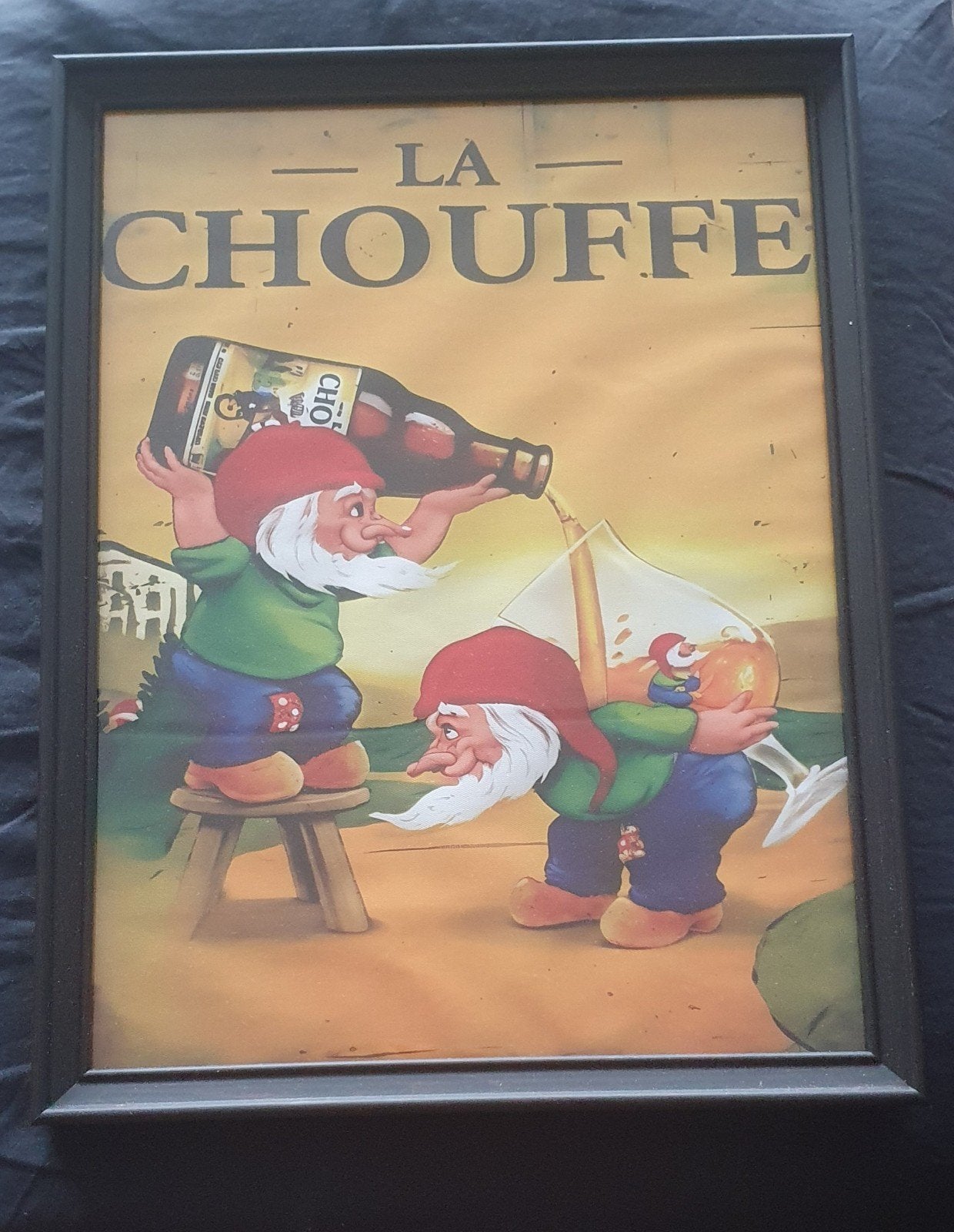la chouffe afbeelding op canvas, Ophalen of Verzenden, Nieuw, Reclamebord, Plaat of Schild, Overige merken