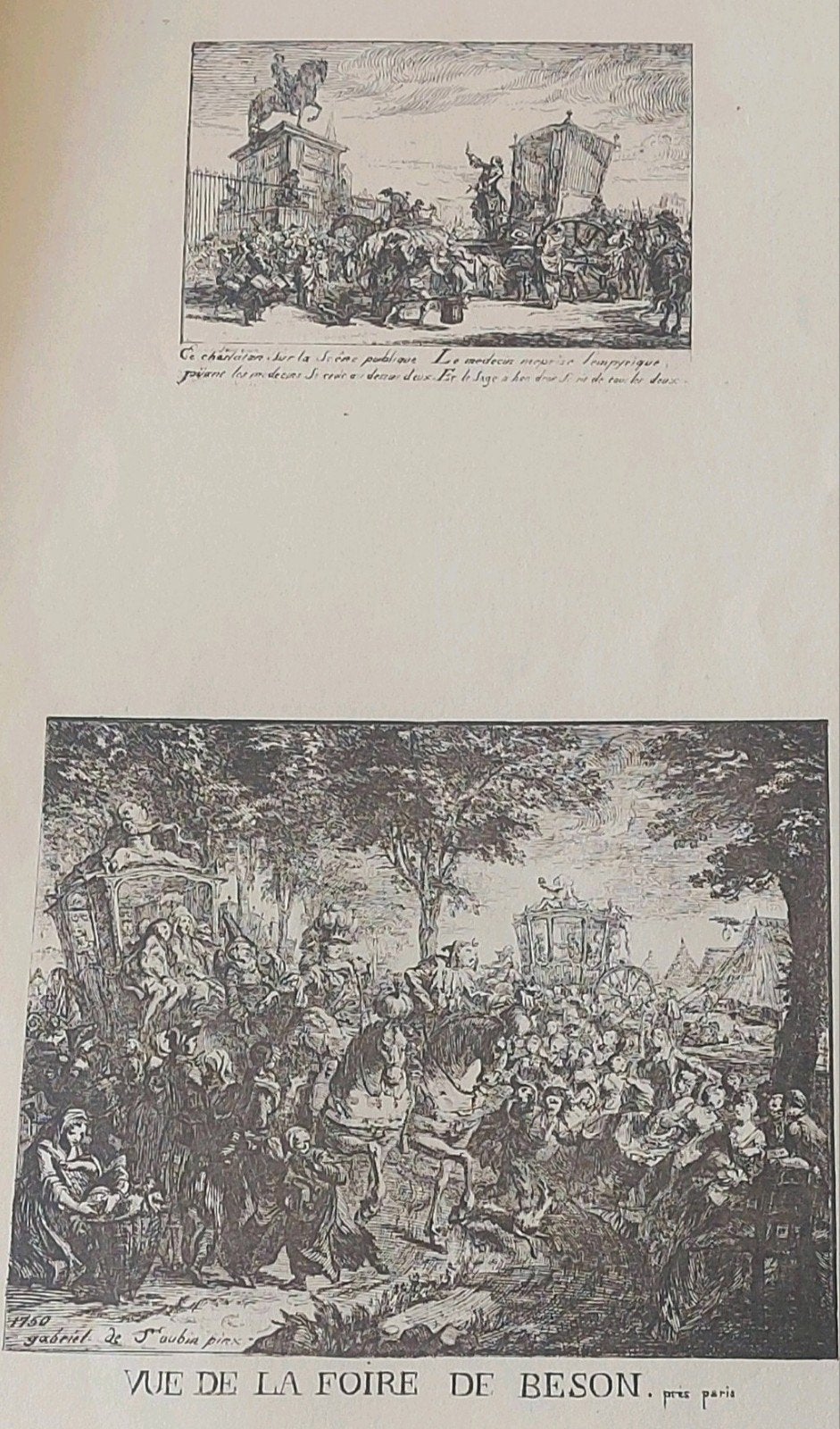 Jaarmarkt van Bezons ..., Antiek en Kunst, Kunst | Etsen en Gravures, Ophalen of Verzenden