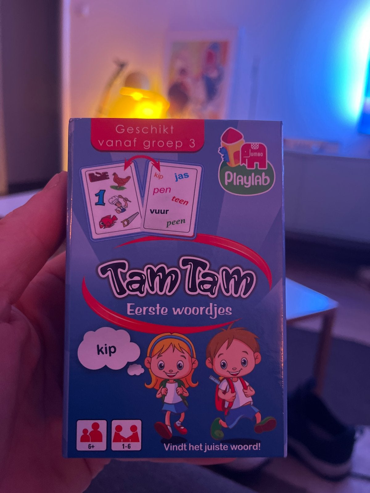 Tam Tam Eerste woordjes - Leerzaam kaartspel voor kinderen, Een of twee spelers, Ophalen of Verzenden, Zo goed als nieuw