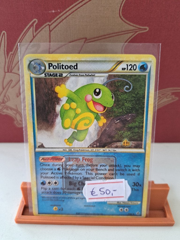 Politoed 7/95 reverse holo pokemon league promo	 € 50,00, Ophalen of Verzenden, Zo goed als nieuw, Losse kaart