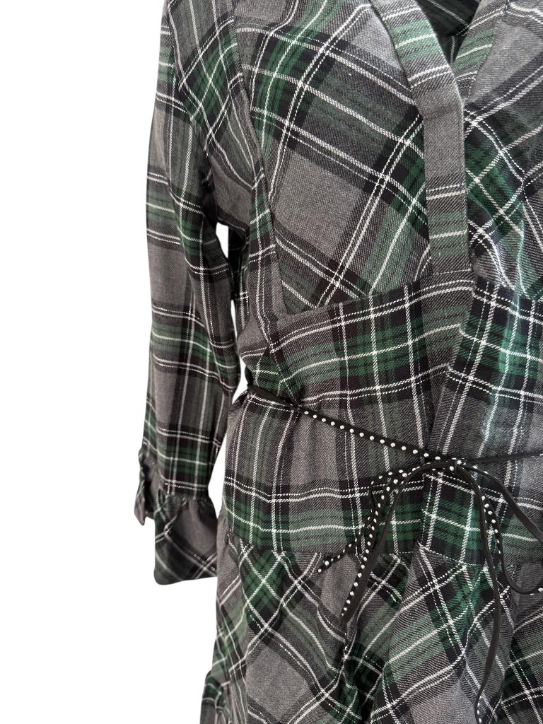 Moliin jurk L, Kleding | Dames, Jurken, Ophalen of Verzenden, Zo goed als nieuw, Grijs, Onder de knie