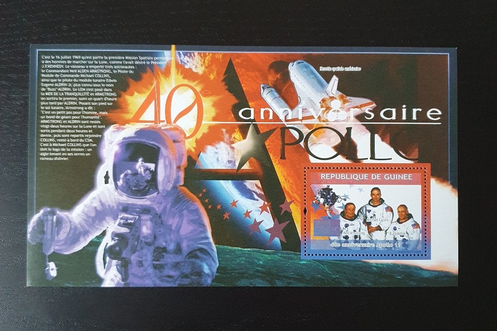 Guinee 2009 Ruimtevaart Apollo 11 Michel blok 1700 postfris, Postzegels en Munten, Verzenden, Guinee, Postfris