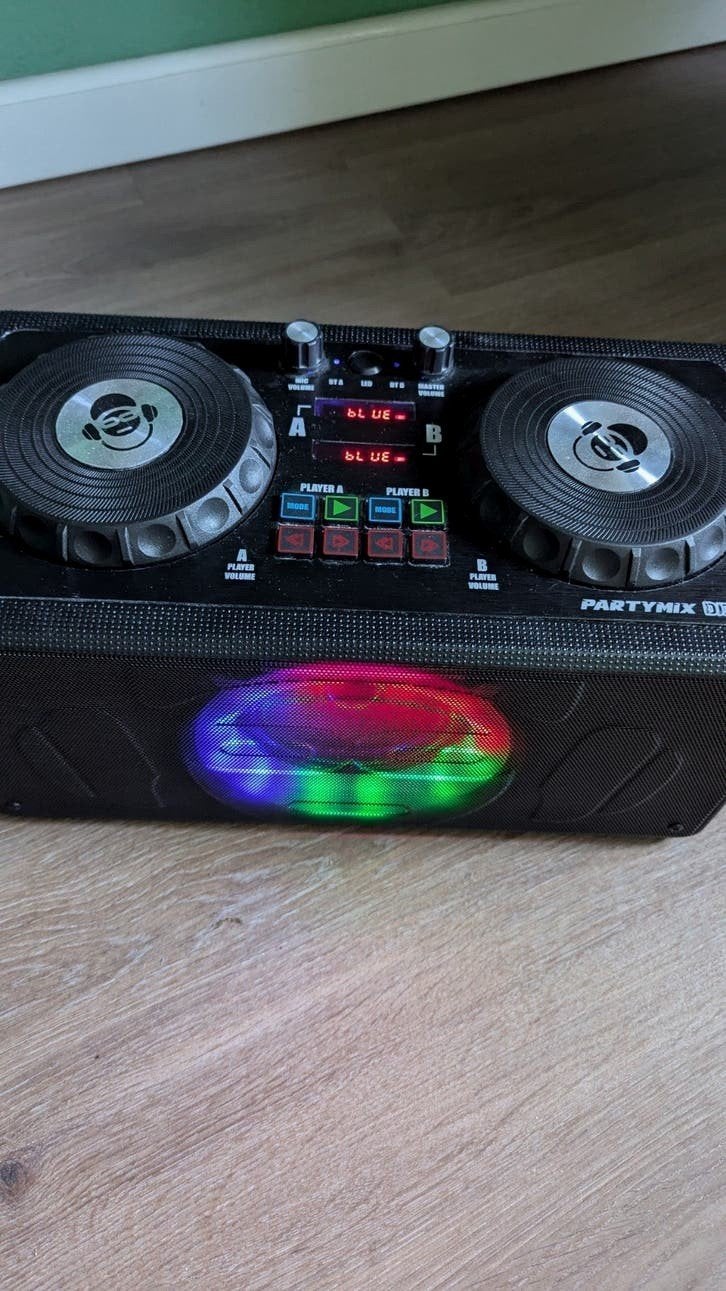 iDance Party Mix DJ: Draagbare DJ-set met microfoon, Ophalen of Verzenden, Zo goed als nieuw, Complete set