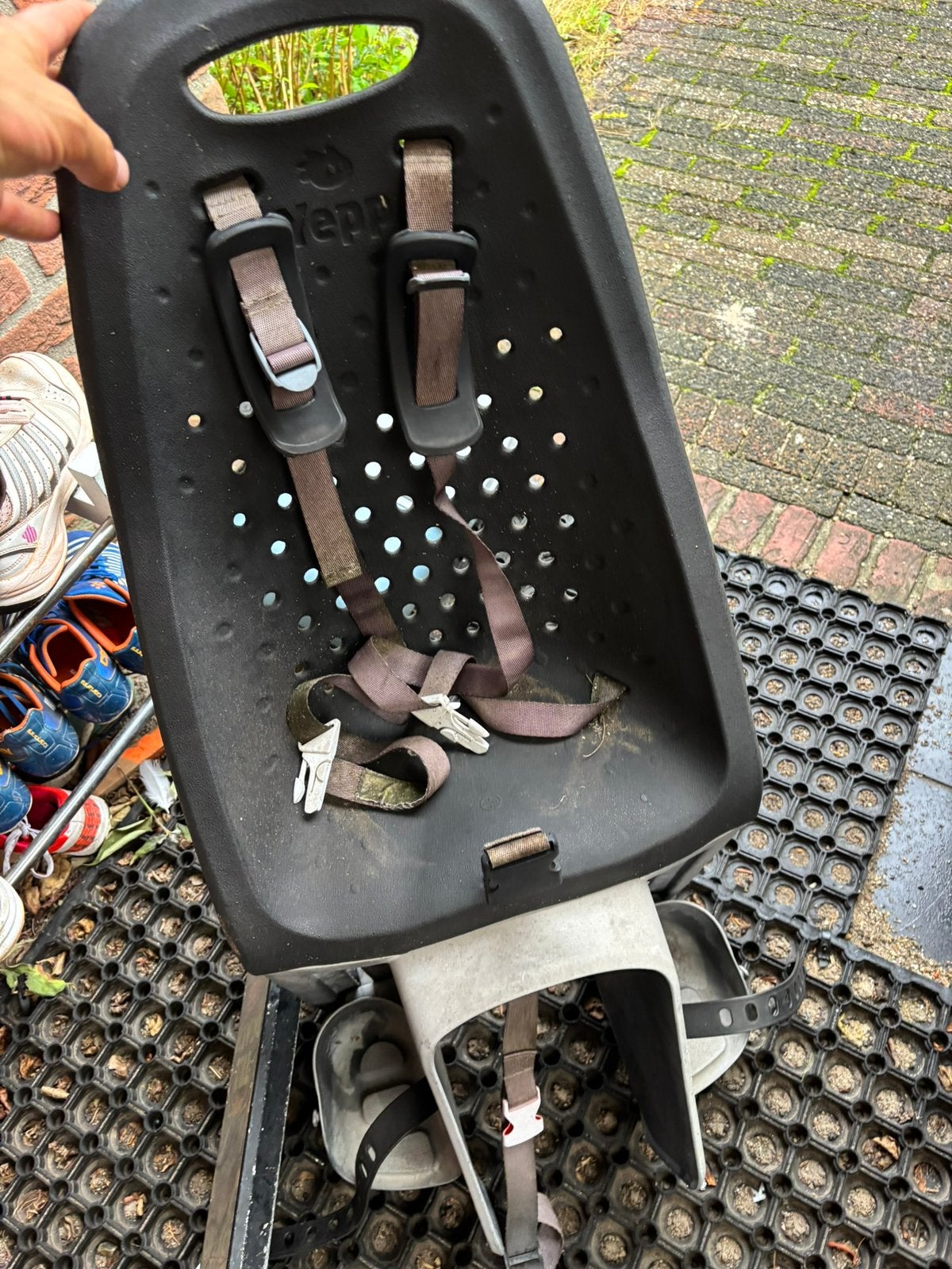 Yepp maxi fietszitje / achterzitje met easyfit adapter, Ophalen, Gebruikt, Achterzitje