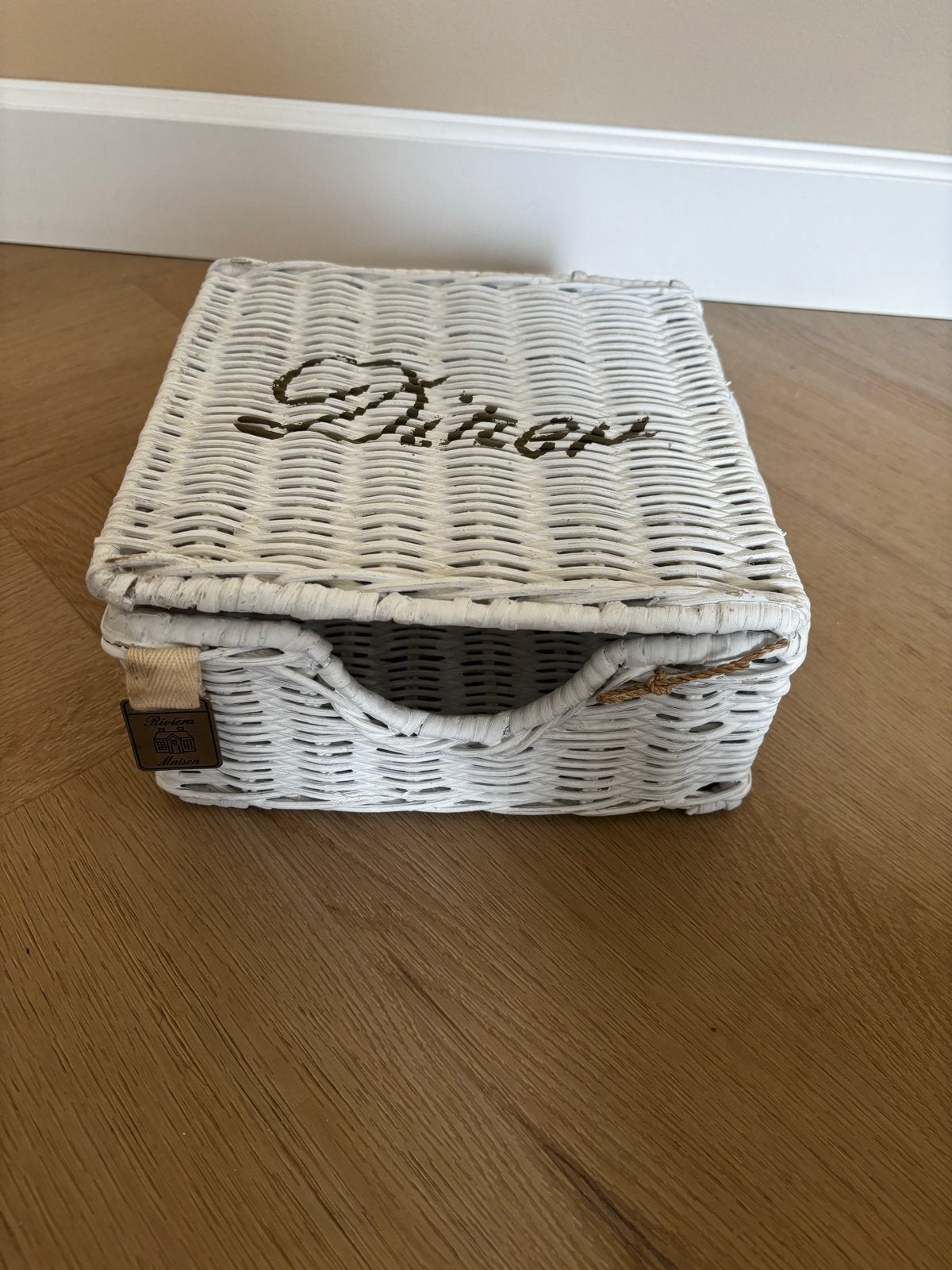 Riviera Maison servettenhouder wit rotan, Ophalen of Verzenden, Nieuw, Wit, Natuurlijk materiaal