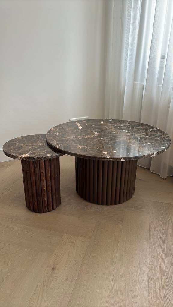 Emperador salontafels Marmer, Ophalen, 50 tot 100 cm, Rond, Nieuw