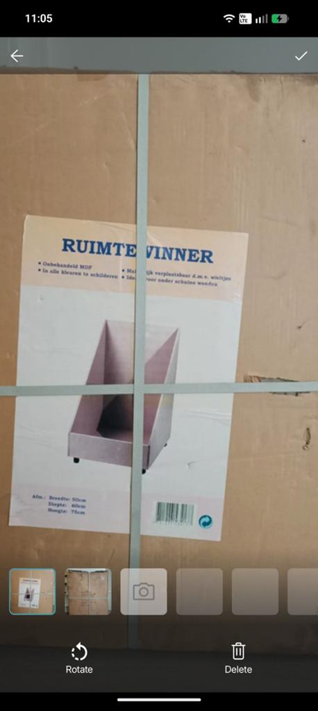 Ruimtewinner metaal, Ophalen
