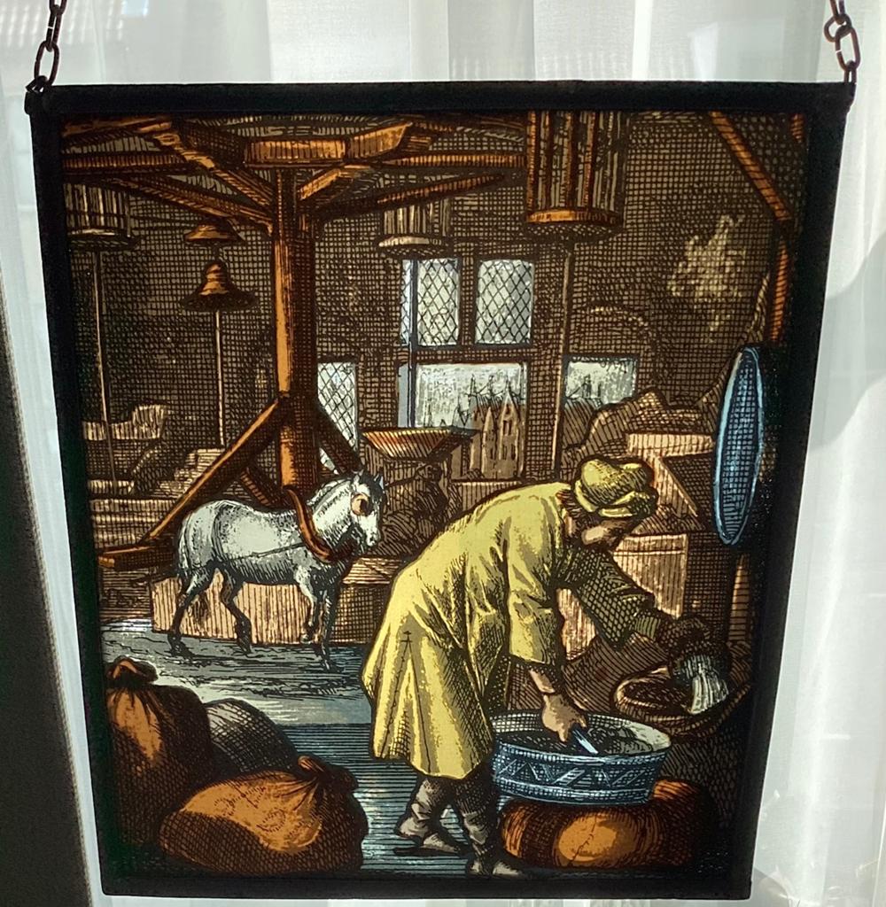 Glas in lood …mooi !! Afmetingen op foto’s..geheel intact, Ophalen of Verzenden