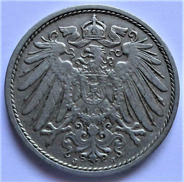 Duitsland 10 pfennig 1907 j.(3), Postzegels en Munten, Verzenden, Duitsland, Losse munt