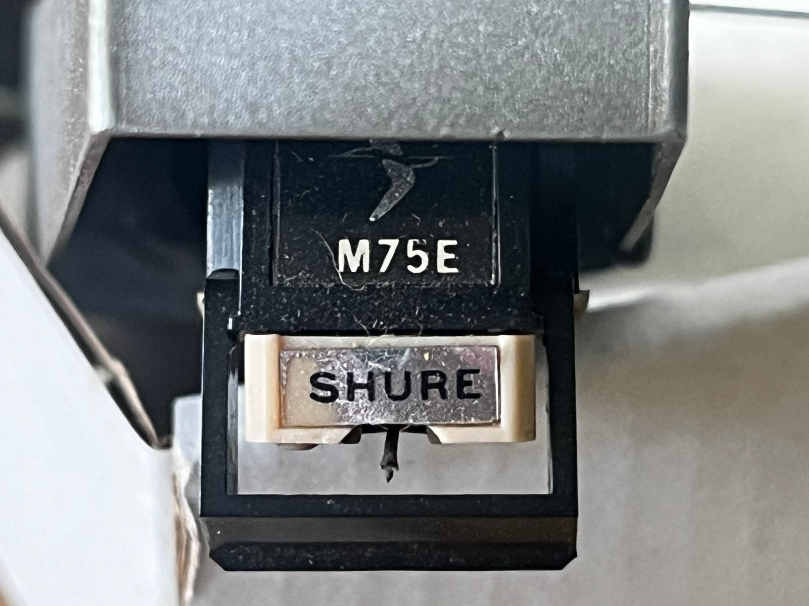 Lenco headshell met Shure M75E element en naald, Ophalen of Verzenden, Gebruikt