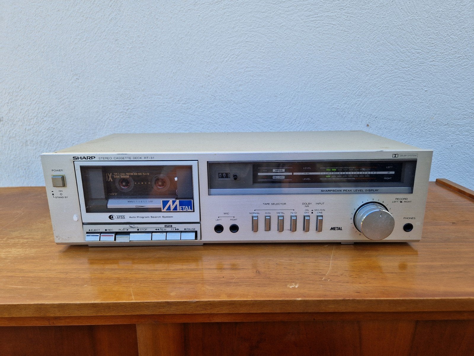 Sharp RT-31H Stereo Cassettedeck - Werkend, Audio, Tv en Foto, Cassettedecks, Overige merken, Sharp Corporation, Tape counter