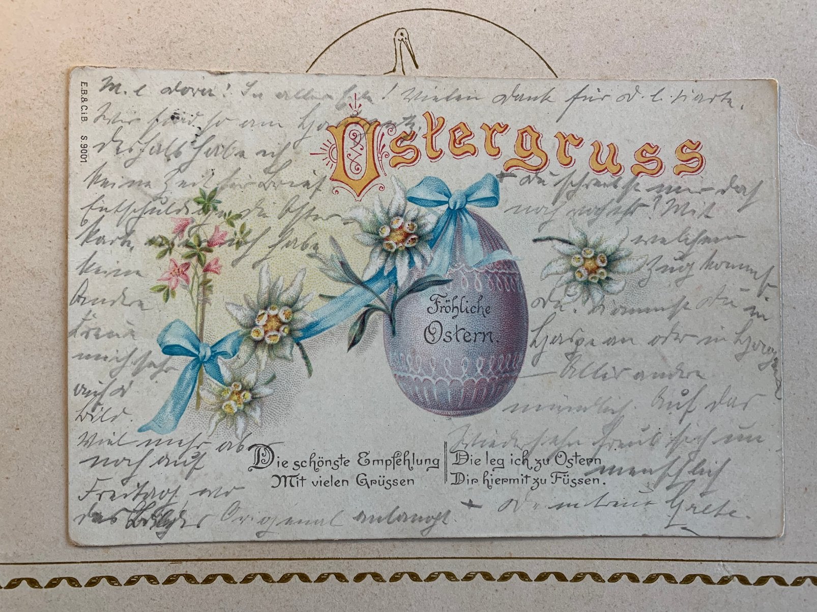 1899 Ostergruss (FR), Ophalen of Verzenden, Voor 1920, Gelopen, Feest(dag)