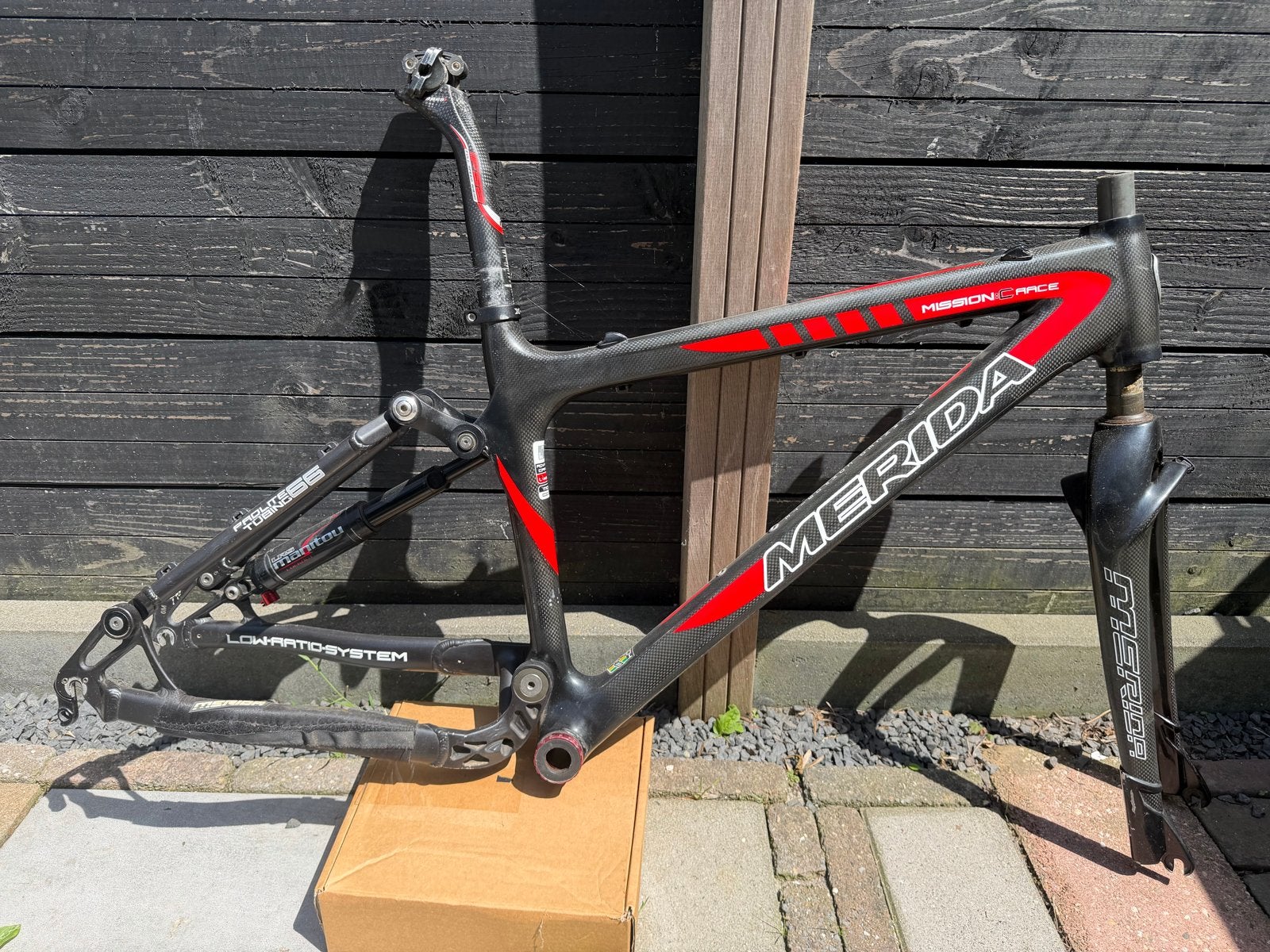 Merida Mission Carbon Race mountainbike frame 26 inch maat S, Gebruikt, Fully, Merida, Ophalen